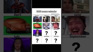 2021 Meme Calendar