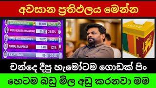 මට චන්දෙ දීපු හැමෝටම ස්තූති | අවසන් චන්ද ප්‍රතිඵලය |chanda prathipala 2024  anura kumara dissanayaka