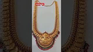 Long Laxmi haram #goldjewellery #goldjewellerydesign #goldfashionjewellery #trendingdesigns #svj