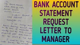 #BankkingInformation how to write an application for bank statement. Bank statement request letter.