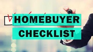 The Home Buyer Checklist | 647 - 933 - 0009