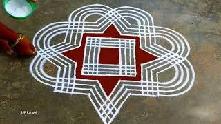 Aani madham Rangoli / easy padi kolam / Friday muggulu