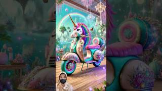 HL165 Unicorn dreams on wheels!  This magical Vespa is ready to sparkle through fantasy lands!