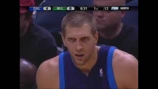 NBA: 2006-07 regular season - Mavericks vs Bucks (Nowitzki 38 pts + 11 rebs + 8 assists)