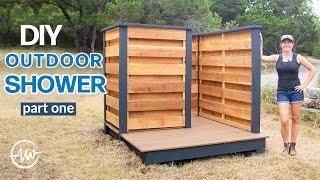 How To Build An Outdoor Shower | Part 1 | DIY Framing