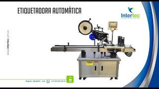 Máquina etiquetadora automática, etiquetando cremas, INTERTEC