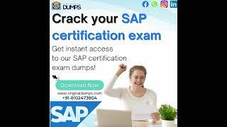 Get Ready to Ace Your SAP Certification Exams with Original Dumps!