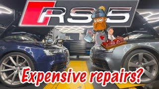 When a butcher becomes a mechanik ... Two Audi RS5s V8 with some easy and difficult repairs.