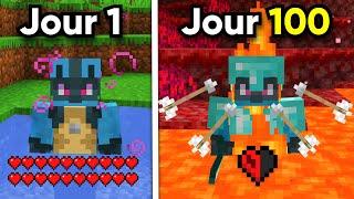 J'ai survécu 100 jours avec la Difficulté qui Augmente sur Minecraft