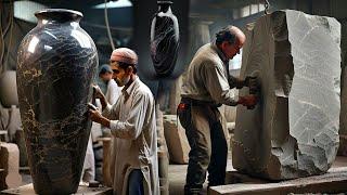 Master Craftsmen: The Art of Pottery and Stone Carving in Action || Amazing Works