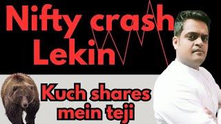 Bazaar बेहाल hai par ye share teji mai hai? nifty prediction for tomorrow?nifty crash