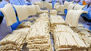 Amazing scale! Korean popular snack tteokbokki, chicken food factory mass production process