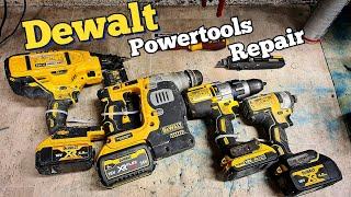 A few Dewalt cordless tools for repair, drill, impactor, sds and nailgun.