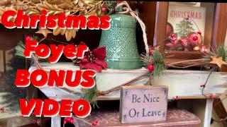 CHRISTMAS HOME TOUR | FOYER | TRADITIONAL DECOR | COZY | VINTAGE | MAXIMAL