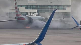 178 people evacuated from American Airlines plane due to fire at Denver International Airport