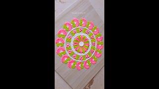 Simple rangoli l new year rangoli designs 2025 l easy rangoli designs with colours l रंगोली डिजाइन