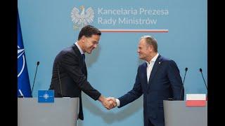 Oświadczenia dla mediów Premiera Donalda Tuska oraz Sekretarza Generalnego NATO Marka Rutte