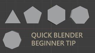 Blender Quick Tip - Quick Create Triangle/Pentagon/Hexagon/Anygon Primitive