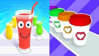 Juice Run VS Coffee Stack All Levels Gameplay Android iOS Ep 1