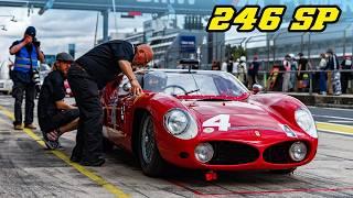 FERRARI 246 SP | First mid engined Ferrari Sportscar | Very loud open exhaust