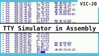 Creating a TTY Simulator in Assembly Language on the Vic-20