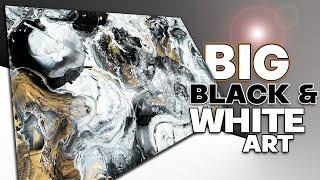 Stunning BLACK & WHITE painting - simple-to-learn technique!!