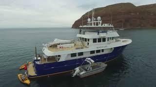 SOLD 92' Allseas Luxe Expedition yacht in Sea of Cortez Drone arial video  www.lovethatyacht.com