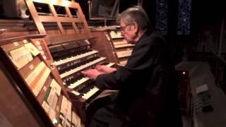 Dad plays the Trondheim Organ