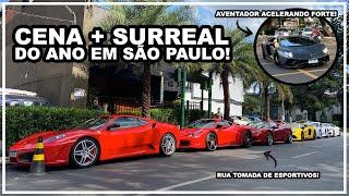 Nunca vi tanto CARRO ESPORTIVO junto em uma ÚNICA RUA em SÃO PAULO! E não era evento!