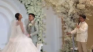 North, you may now kiss your bride! VENUS RAJ husband kinilig sa wedding kiss #rawvideo