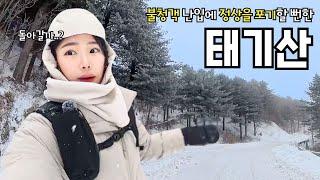 초보도 충분한 겨울등산 입문 태기산 ️ㅣ 정상을 방해하는 불청객 등장..