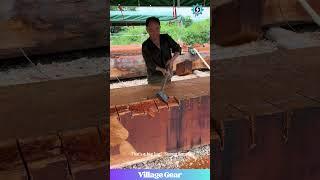 Axe-tion Packed Wood Chopping!  This Dude's a BEAST with an Adze! #woodworkinglife #axeman
