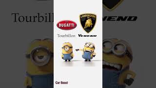 Bugatti Tourbillon vs Lamborghini Veneno | Minions Style ASMR | Funny Car TikTok Compilation#car