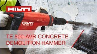 Hilti TE 800-AVR concrete demolition hammer introduction