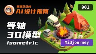 【AI 设计指南 | 001】|「Midjourney」 等轴 3D 模型插画 | Isometric 3D 16bit | UI 设计师的 AI 设计教程