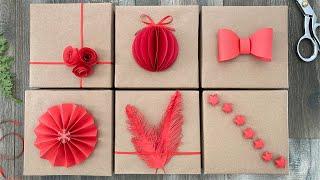 6 Easy Gift Topper Ideas | Gift Wrapping | Paper Craft Ideas