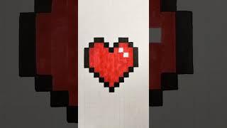 Pixel heart #Shorts #arts