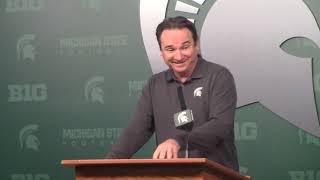 Michigan State football coach Jonathan Smith previews Homecoming match-up with Iowa