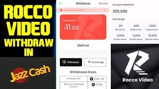 Rocco Video 10$ Withrow In Jazzcash Account | Rocco Video App Withdrawal | Hw To Earn Money