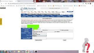 Col Financial How to Edit Bank Account Details