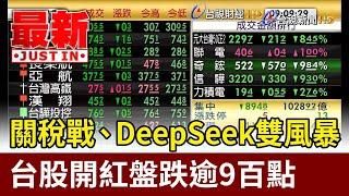 關稅戰、DeepSeek雙風暴 台股開紅盤跌逾9百點【最新快訊】