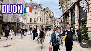 Dijon France  Walking tour 4K HD April 27, 2024 City Walk Burgundy