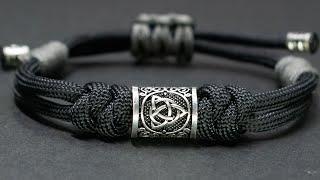 Runa vikinga en pulsera paracord cierre corredizo