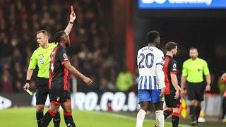 🟥 Carlos Quomah Baleba SENT OFF WITH RED CARD vs Bournemouth | Brighton vs Bournemouth Highlights