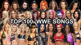 TOP 100 WWE Women's Theme Songs/ Entrances