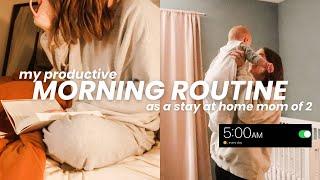 5AM MOM MORNING ROUTINE // productive but realistic routines as a stay at home mom of 2