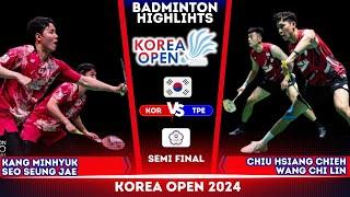 Kang/Seo (강민혁/서승재) vs Chiu/Wang (TPE) | Korea Open 2024 SF Badminton