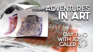 🟣 Arty Adventures Gel Printing with Josh & Caleb, Part Two!