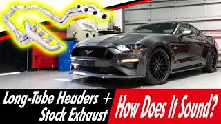 18+ Mustang Headers + Stock Exhaust Sound | Start-Up, Revs, Wide Open Throttle