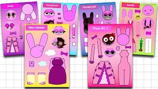 Sprunki Pinki Human Edition Collection Sticker Book 🩷 스프런키 휴먼 핑키 모음 스티커Asmr